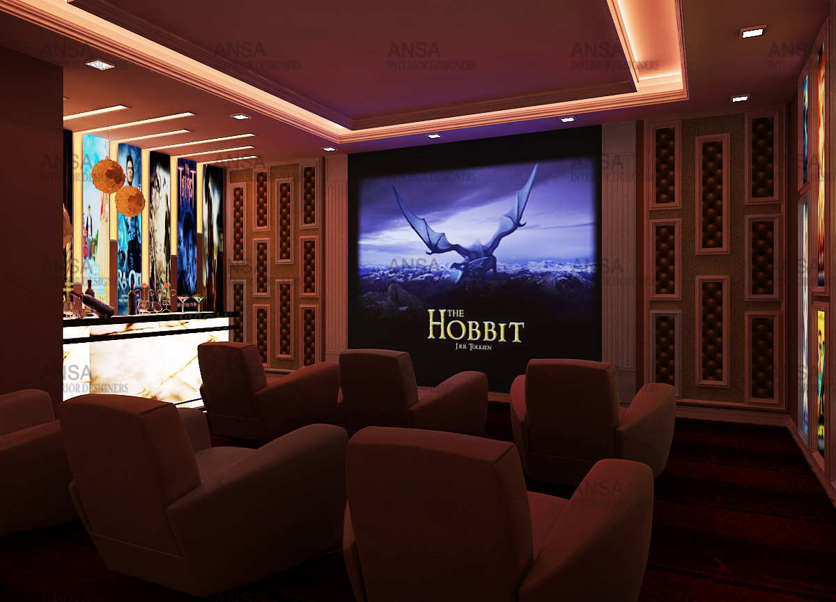 latest home theatre interior design 3D