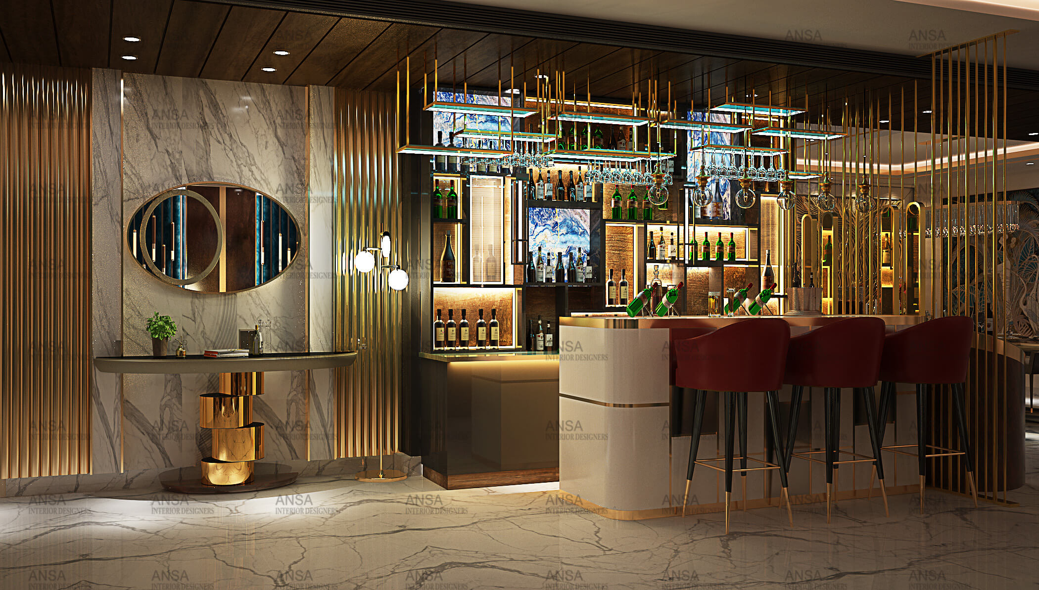 Bar Interior Design - ANSA Interiors