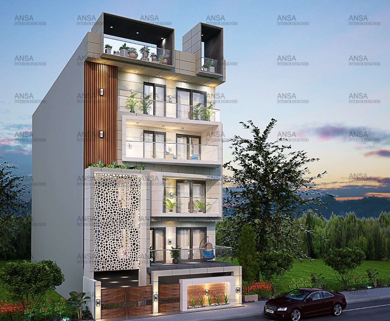 facade exteriors for residency in delhi